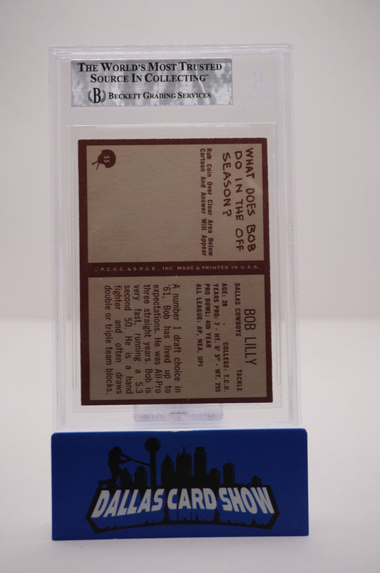 1988 SWELL GREATS #70 BOB LILLY 80 BAS AUTHENTIC AUTO 10