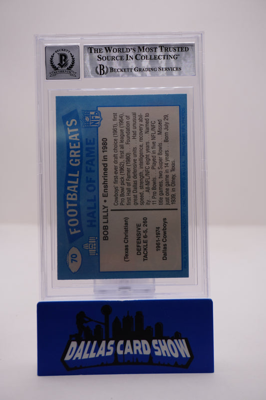 1972 PHILADELPHIA #145 BOB LILLY BAS AUTHENTIC AUTO 10