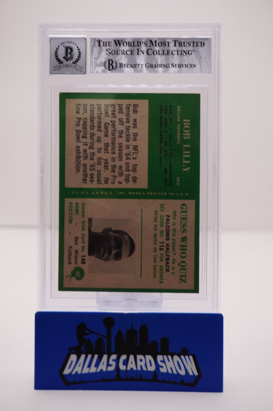 1966 PHILADELPHIA #60 BOB LILLY BAS AUTHENTIC AUTO 10