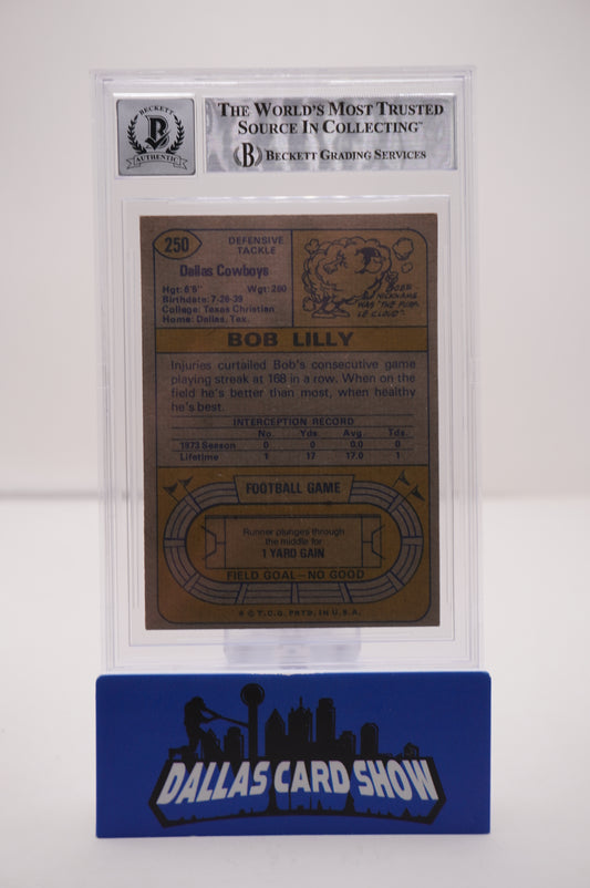 1971 TOPPS #144 BOB LILLY BAS AUTHENTIC AUTO 10