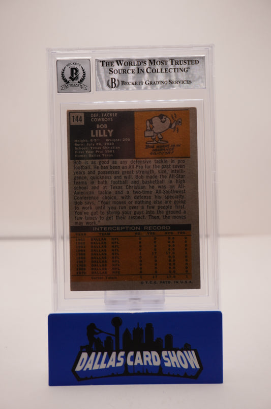 1971 TOPPS #144 BOB LILLY BAS AUTHENTIC AUTO 10