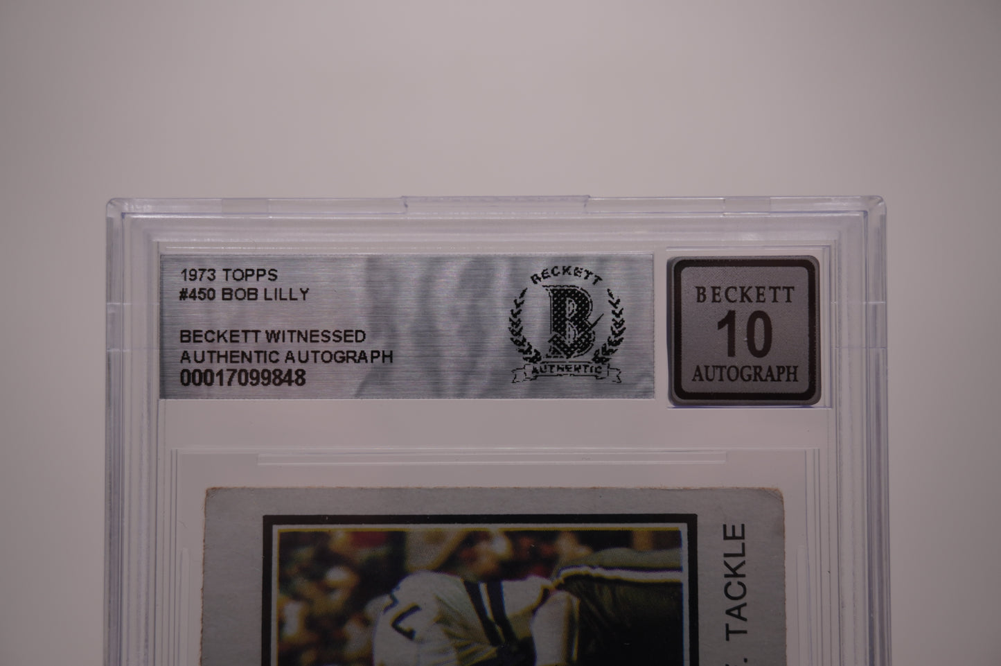 1973 #450 BOB LILLY BAS AUTHENTIC AUTO 10