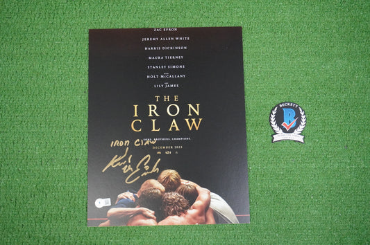 KEVIN VON ERICH SIGNED 11x14 IRON CLAW MOVIE POSTER Brothers w/INSC BAS COA