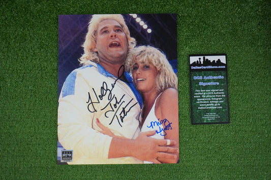 JOHN TATUM & MISSY HYATT SIGNED 8x10 PHOTO Dallas Card Show DCS COA