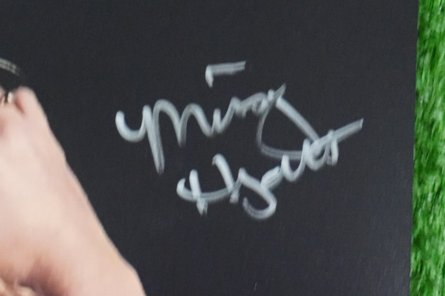 MISSY HYATT WWE SIGNED 8x10 Green Jacket PHOTO Dallas Card Show DCS COA