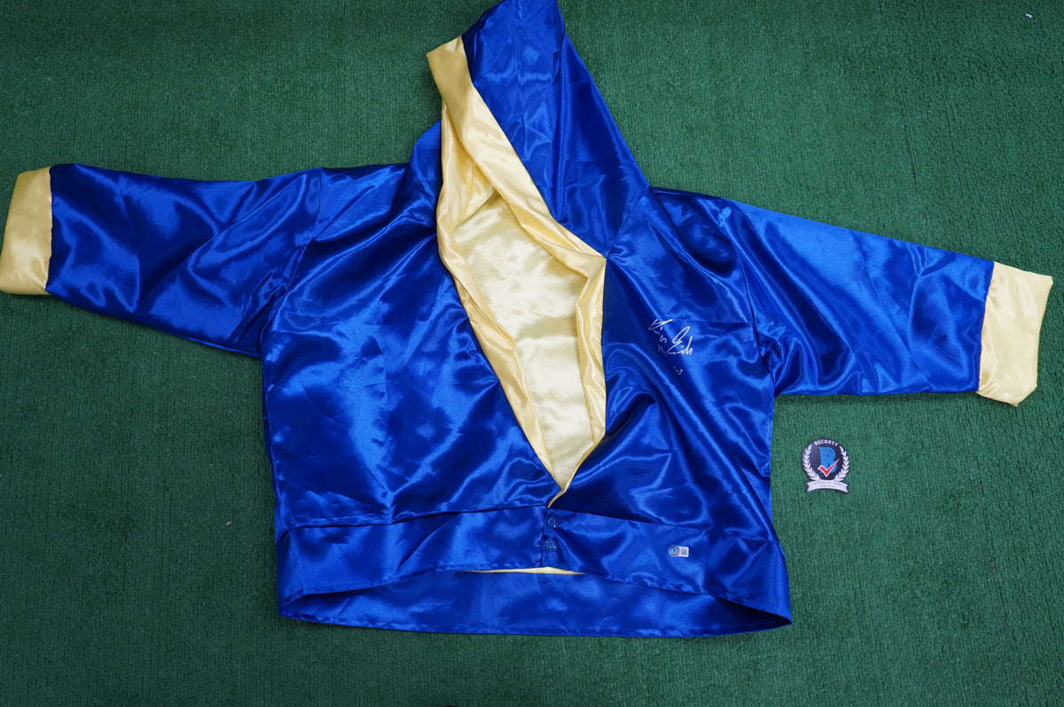 KEVIN VON ERICH SIGNED BLUE RING ROBE w/Iron Claw BAS COA
