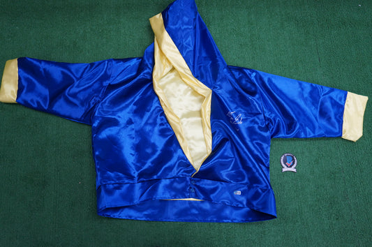 KEVIN VON ERICH SIGNED BLUE RING ROBE w/Iron Claw BAS COA
