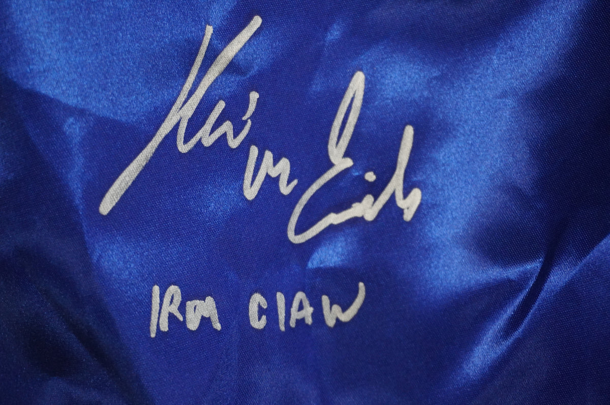 KEVIN VON ERICH SIGNED BLUE RING ROBE w/Iron Claw BAS COA