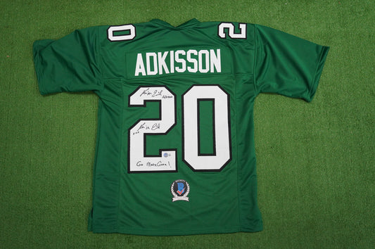 KEVIN VON ERICH ADKISSON NORTH TEXAS MEAN GREEN SIGNED JERSEY Size M BAS