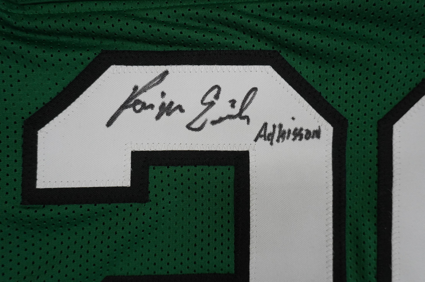 KEVIN VON ERICH ADKISSON NORTH TEXAS MEAN GREEN SIGNED JERSEY Size M BAS