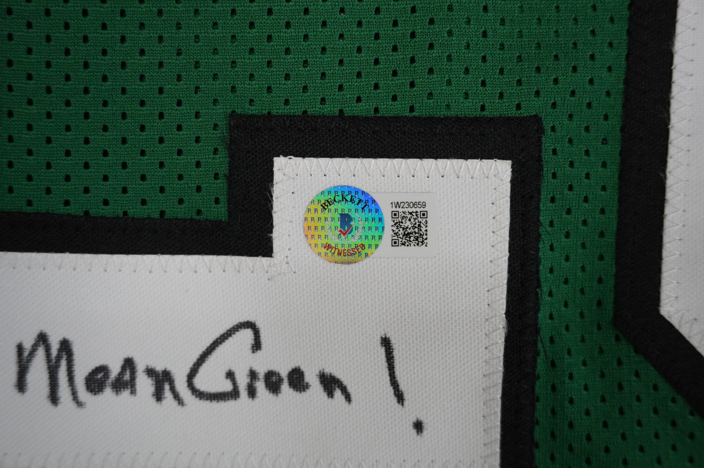 KEVIN VON ERICH ADKISSON NORTH TEXAS MEAN GREEN SIGNED JERSEY Size M BAS