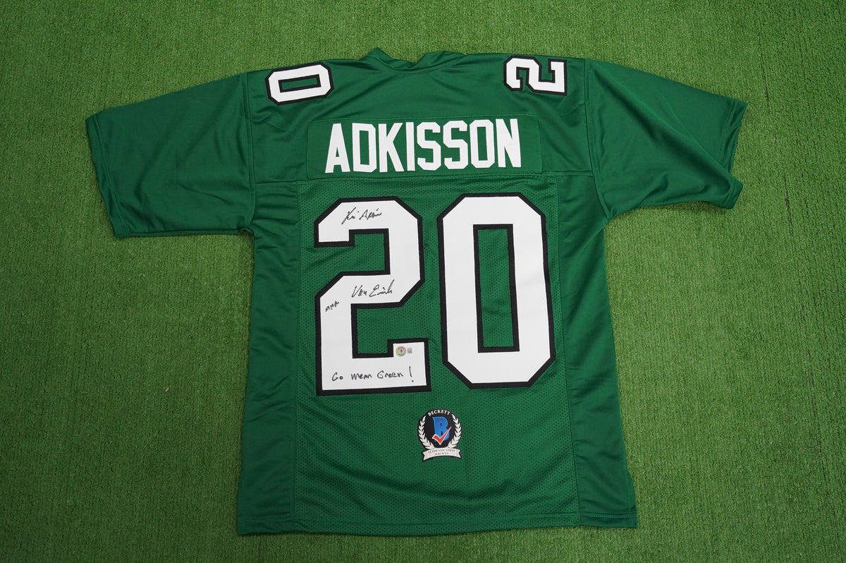 KEVIN VON ERICH ADKISSON NORTH TEXAS MEAN GREEN SIGNED JERSEY Size M BAS