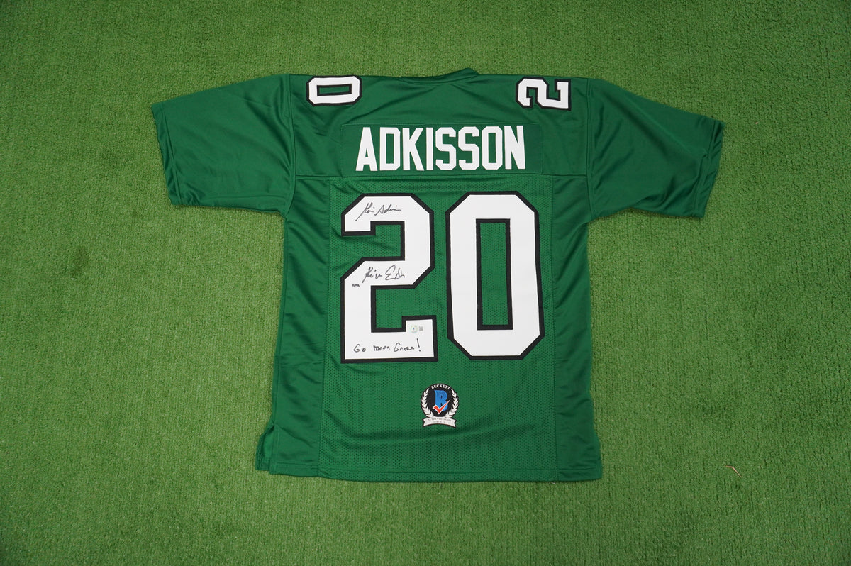 KEVIN VON ERICH ADKISSON NORTH TEXAS MEAN GREEN SIGNED JERSEY Size M BAS