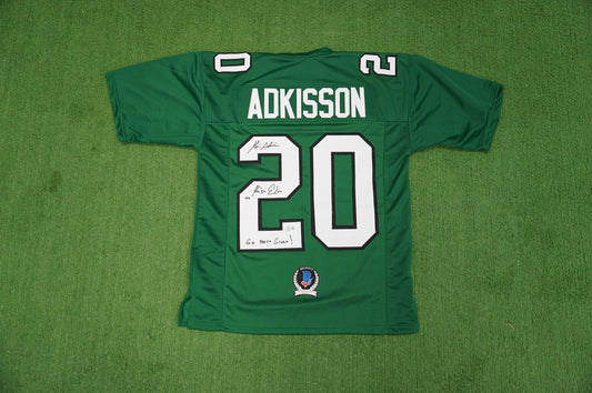 KEVIN VON ERICH ADKISSON NORTH TEXAS MEAN GREEN SIGNED JERSEY Size M BAS