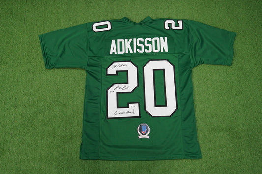 KEVIN VON ERICH ADKISSON NORTH TEXAS MEAN GREEN SIGNED JERSEY Size M BAS