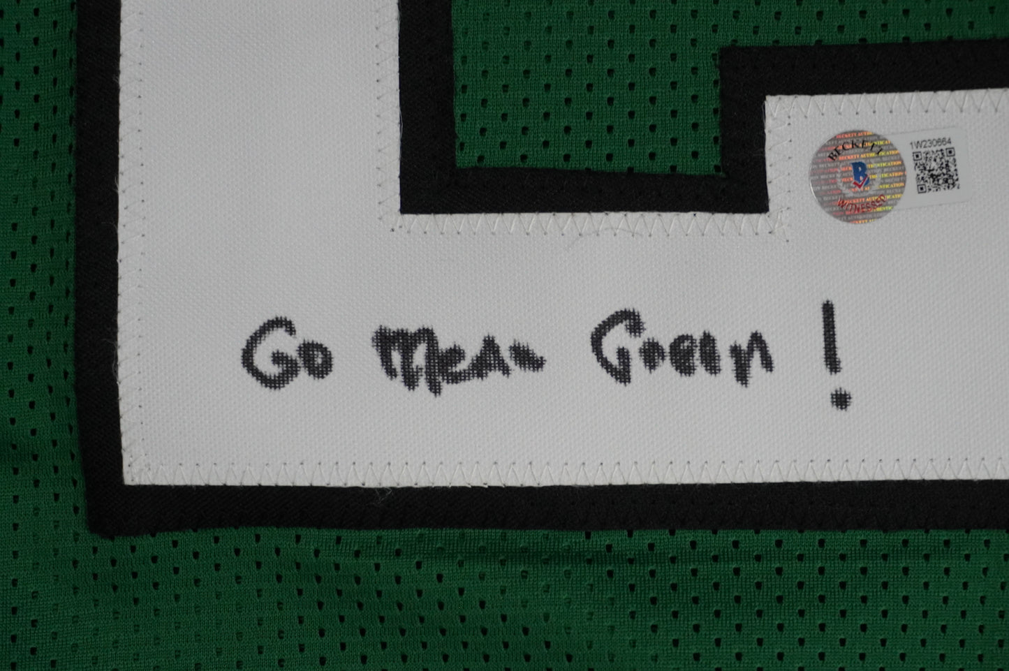 KEVIN VON ERICH ADKISSON NORTH TEXAS MEAN GREEN SIGNED JERSEY Size L BAS