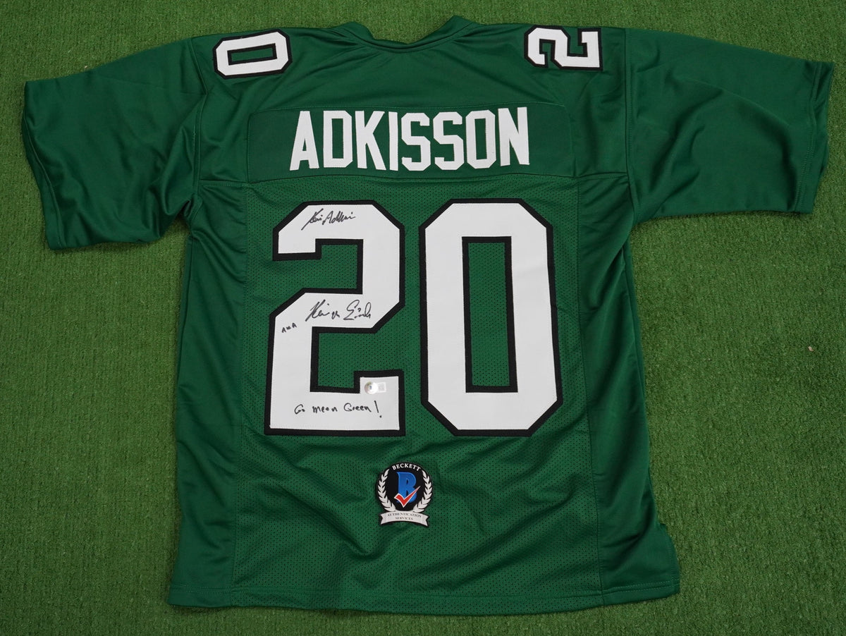 KEVIN VON ERICH ADKISSON NORTH TEXAS MEAN GREEN SIGNED JERSEY Size L BAS