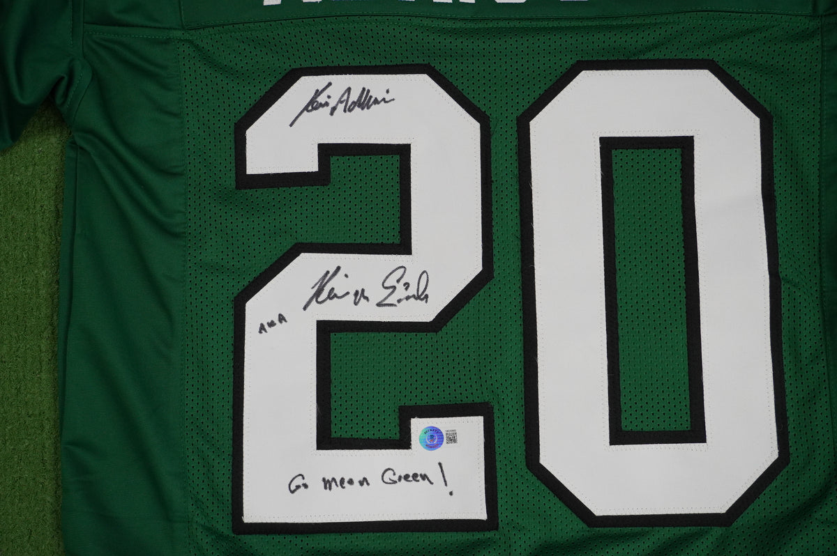 KEVIN VON ERICH ADKISSON NORTH TEXAS MEAN GREEN SIGNED JERSEY Size L BAS