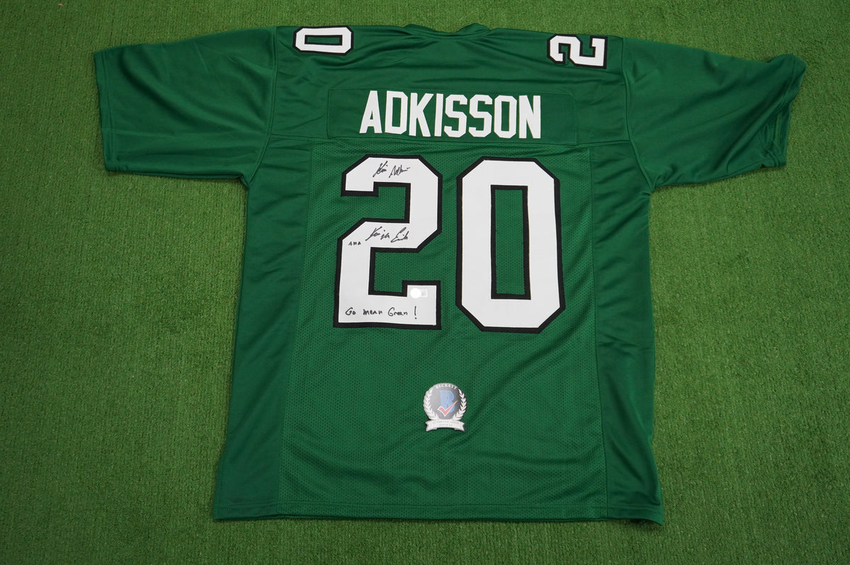 KEVIN VON ERICH ADKISSON NORTH TEXAS MEAN GREEN SIGNED JERSEY Size XL BAS