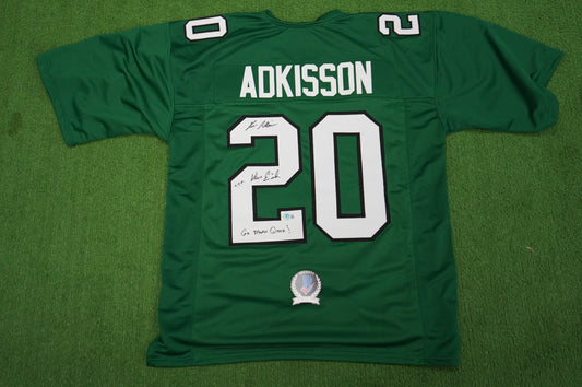 KEVIN VON ERICH ADKISSON NORTH TEXAS MEAN GREEN SIGNED JERSEY Size XL BAS