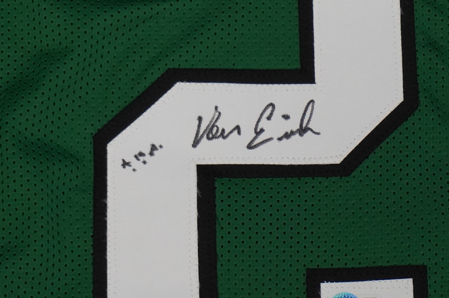 KEVIN VON ERICH ADKISSON NORTH TEXAS MEAN GREEN SIGNED JERSEY Size XL BAS