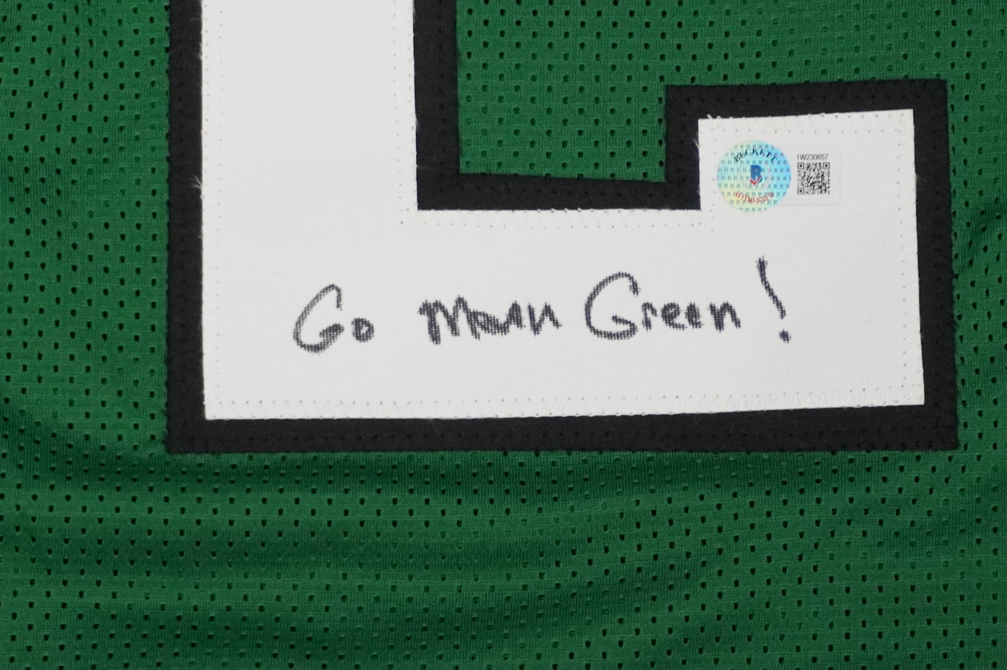 KEVIN VON ERICH ADKISSON NORTH TEXAS MEAN GREEN SIGNED JERSEY Size XL BAS