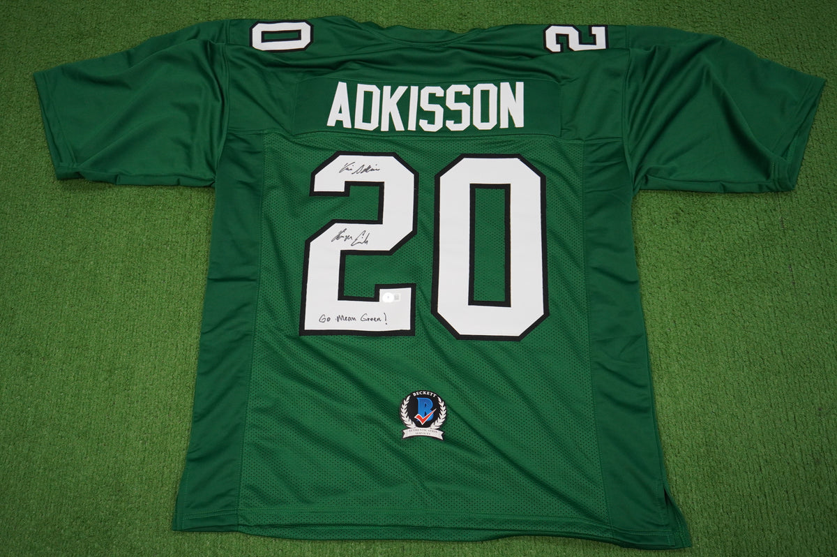 KEVIN VON ERICH ADKISSON NORTH TEXAS MEAN GREEN SIGNED JERSEY Size 3XL BAS