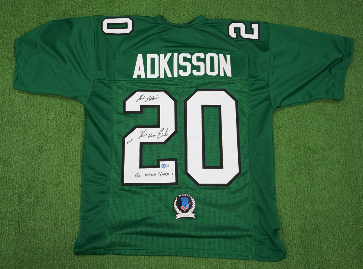 KEVIN VON ERICH ADKISSON NORTH TEXAS MEAN GREEN SIGNED JERSEY Size L BAS