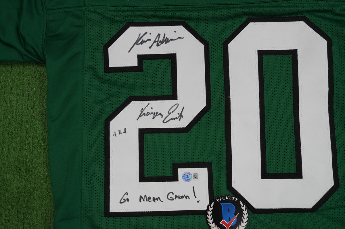 KEVIN VON ERICH ADKISSON NORTH TEXAS MEAN GREEN SIGNED JERSEY Size L BAS