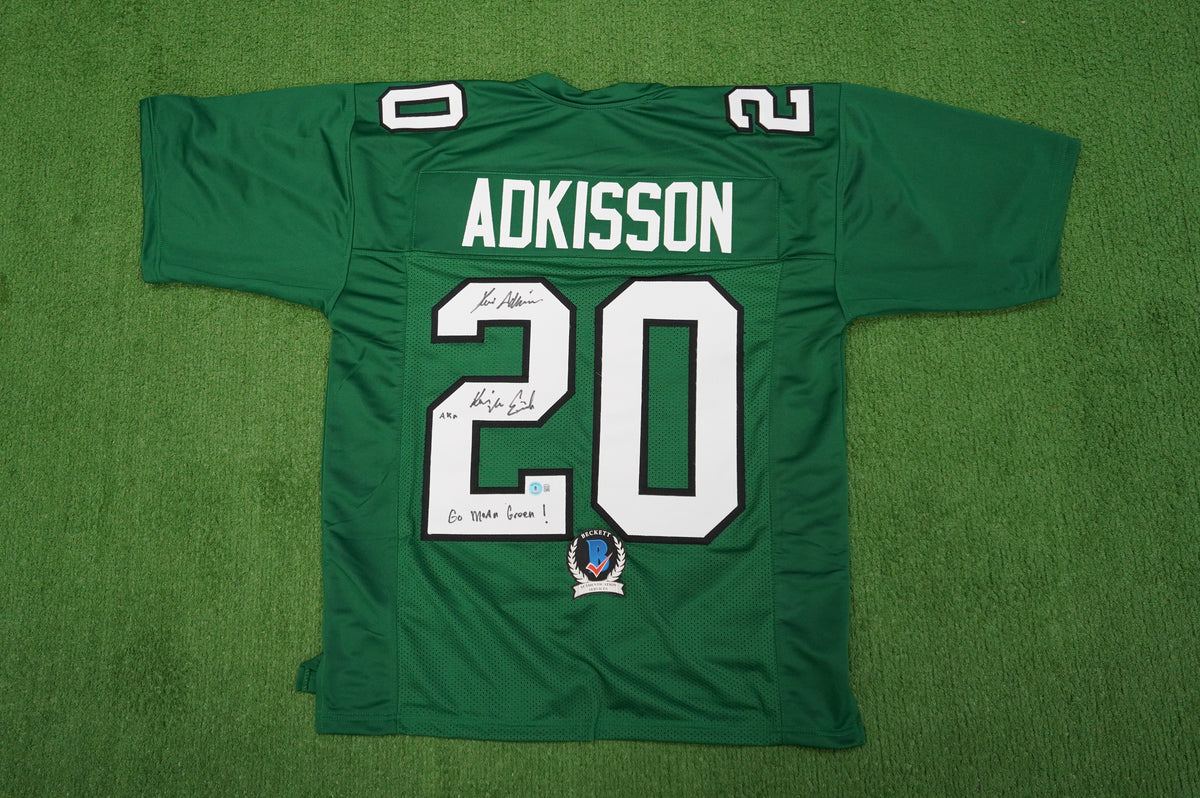 KEVIN VON ERICH ADKISSON NORTH TEXAS MEAN GREEN SIGNED JERSEY Size L BAS
