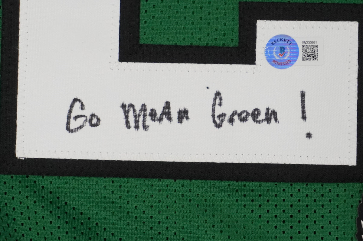 KEVIN VON ERICH ADKISSON NORTH TEXAS MEAN GREEN SIGNED JERSEY Size L BAS