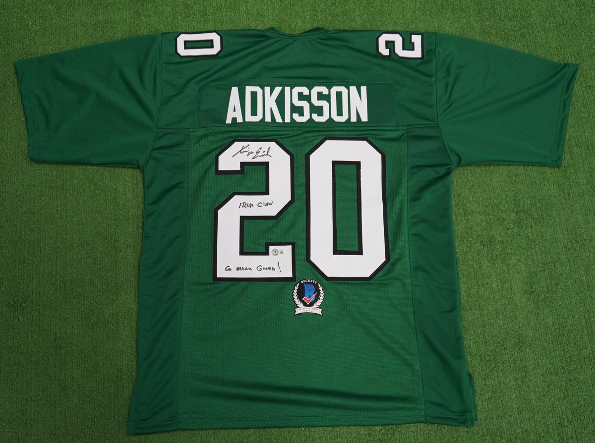 KEVIN VON ERICH ADKISSON NORTH TEXAS MEAN GREEN SIGNED JERSEY Size L BAS