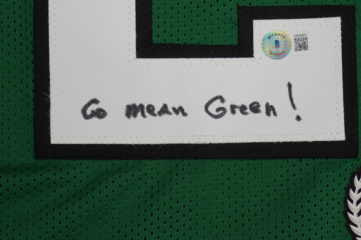 KEVIN VON ERICH ADKISSON NORTH TEXAS MEAN GREEN SIGNED JERSEY Size L BAS