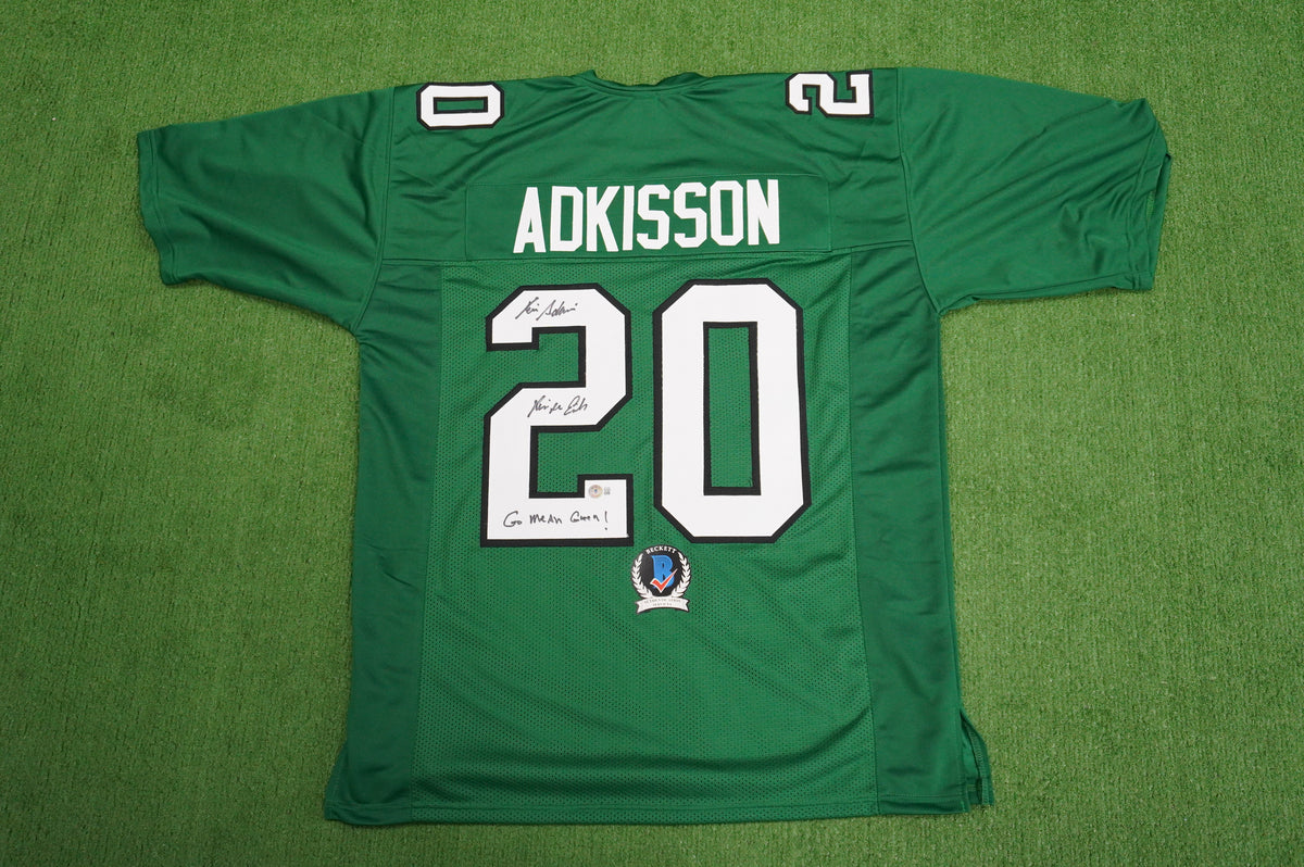 KEVIN VON ERICH ADKISSON NORTH TEXAS MEAN GREEN SIGNED JERSEY Size XL BAS