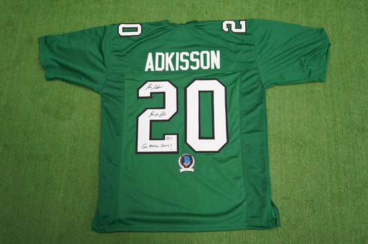KEVIN VON ERICH ADKISSON NORTH TEXAS MEAN GREEN SIGNED JERSEY Size XL BAS