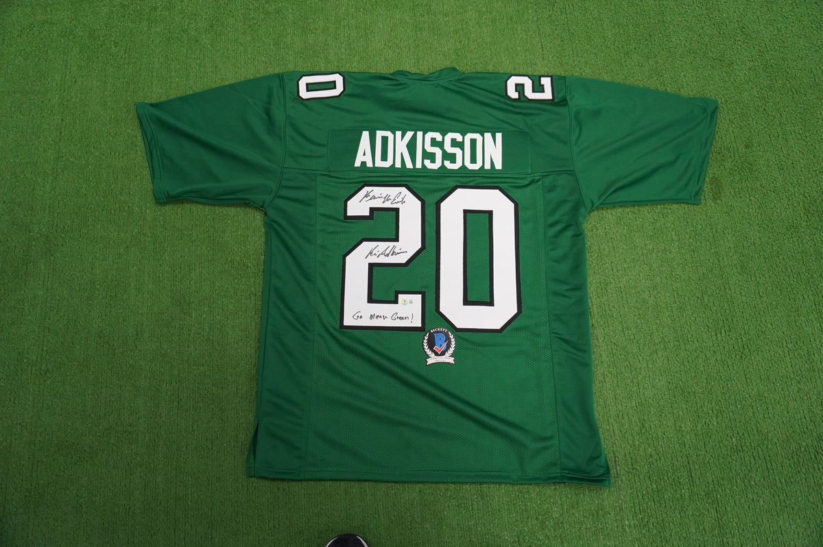 KEVIN VON ERICH ADKISSON NORTH TEXAS MEAN GREEN SIGNED JERSEY Size XL BAS
