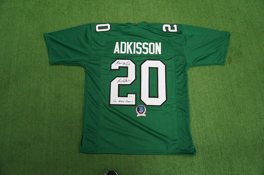 KEVIN VON ERICH ADKISSON NORTH TEXAS MEAN GREEN SIGNED JERSEY Size XL BAS