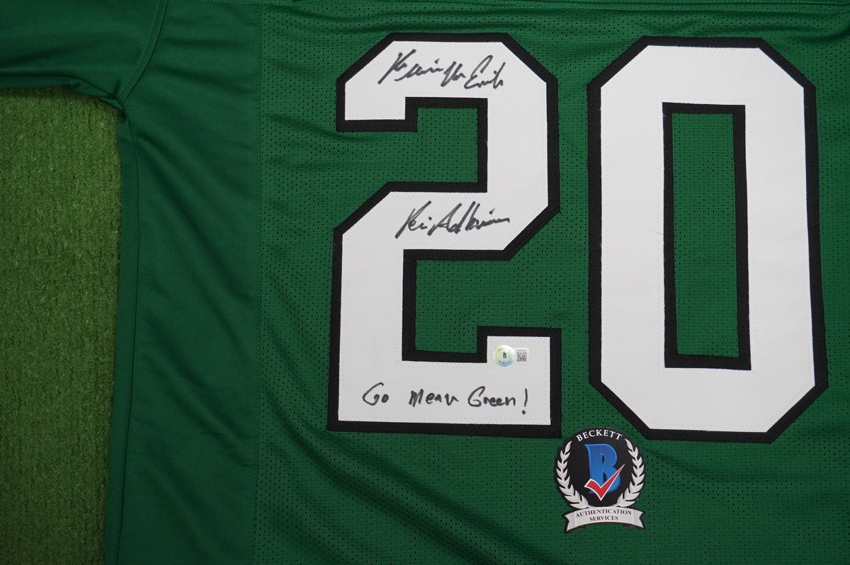 KEVIN VON ERICH ADKISSON NORTH TEXAS MEAN GREEN SIGNED JERSEY Size XL BAS