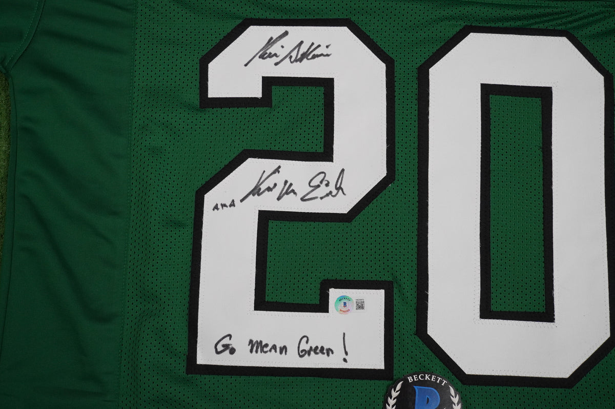 KEVIN VON ERICH ADKISSON NORTH TEXAS MEAN GREEN SIGNED JERSEY Size XL BAS
