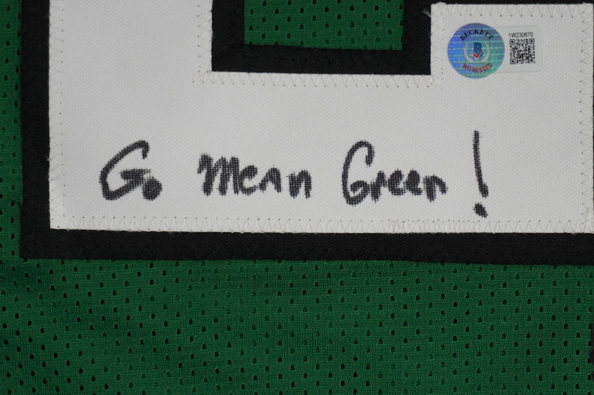 KEVIN VON ERICH ADKISSON NORTH TEXAS MEAN GREEN SIGNED JERSEY Size XL BAS