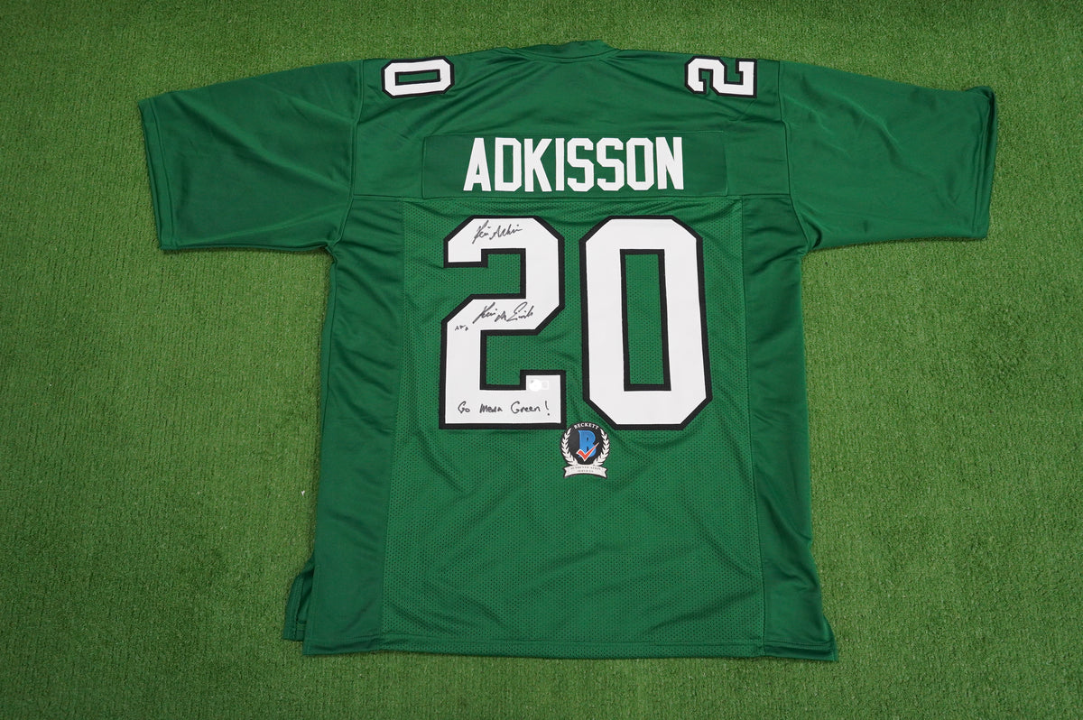 KEVIN VON ERICH ADKISSON NORTH TEXAS MEAN GREEN SIGNED JERSEY Size XL BAS