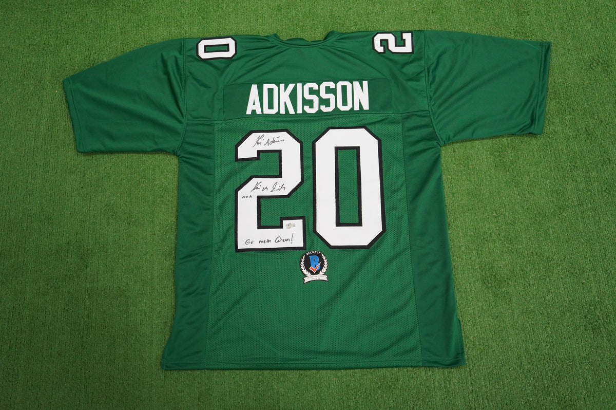 KEVIN VON ERICH ADKISSON NORTH TEXAS MEAN GREEN SIGNED JERSEY Size 2XL BAS