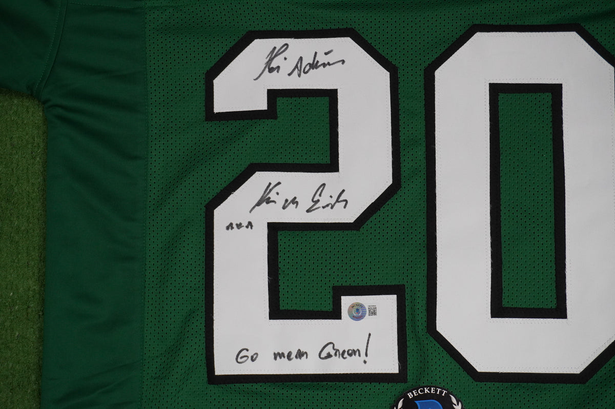 KEVIN VON ERICH ADKISSON NORTH TEXAS MEAN GREEN SIGNED JERSEY Size 2XL BAS