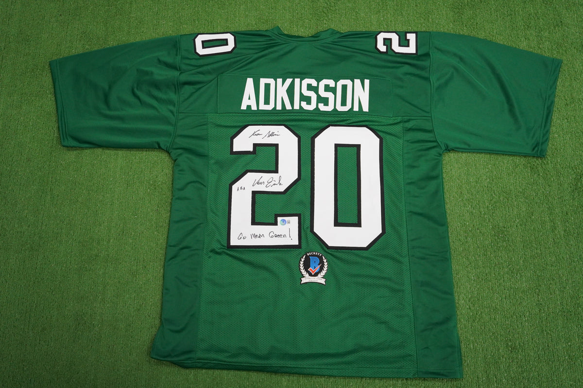 KEVIN VON ERICH ADKISSON NORTH TEXAS MEAN GREEN SIGNED JERSEY Size 2XL BAS