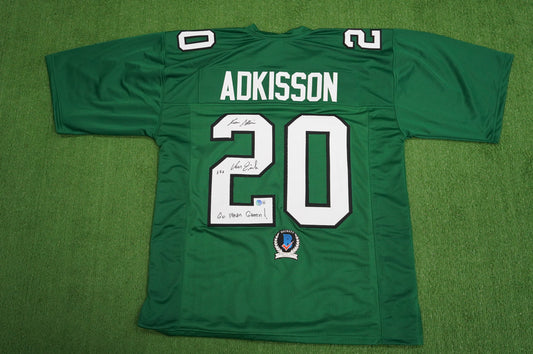 KEVIN VON ERICH ADKISSON NORTH TEXAS MEAN GREEN SIGNED JERSEY Size 2XL BAS