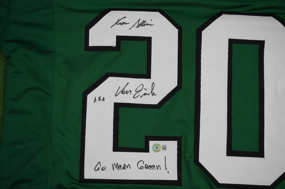 KEVIN VON ERICH ADKISSON NORTH TEXAS MEAN GREEN SIGNED JERSEY Size 2XL BAS
