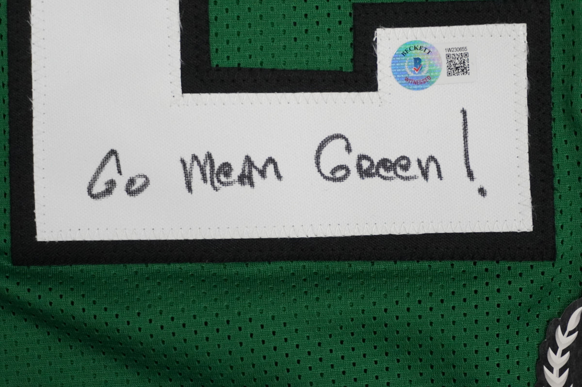 KEVIN VON ERICH ADKISSON NORTH TEXAS MEAN GREEN SIGNED JERSEY Size 2XL BAS