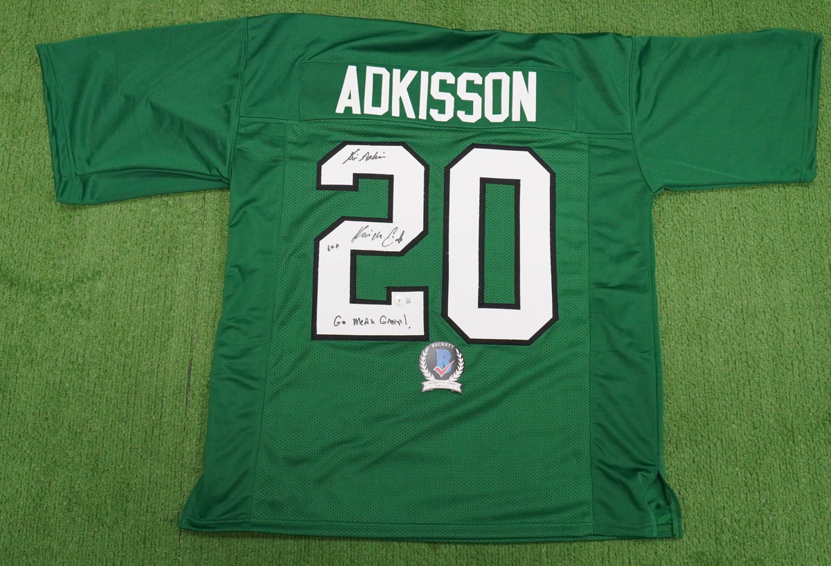 KEVIN VON ERICH ADKISSON NORTH TEXAS MEAN GREEN SIGNED JERSEY Size 2XL BAS