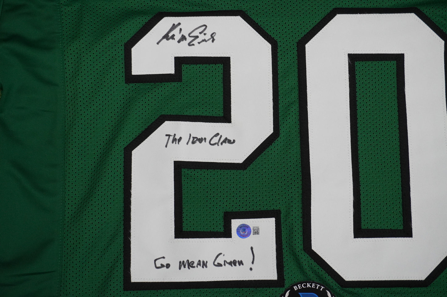 KEVIN VON ERICH ADKISSON NORTH TEXAS MEAN GREEN SIGNED JERSEY Size 3XL BAS