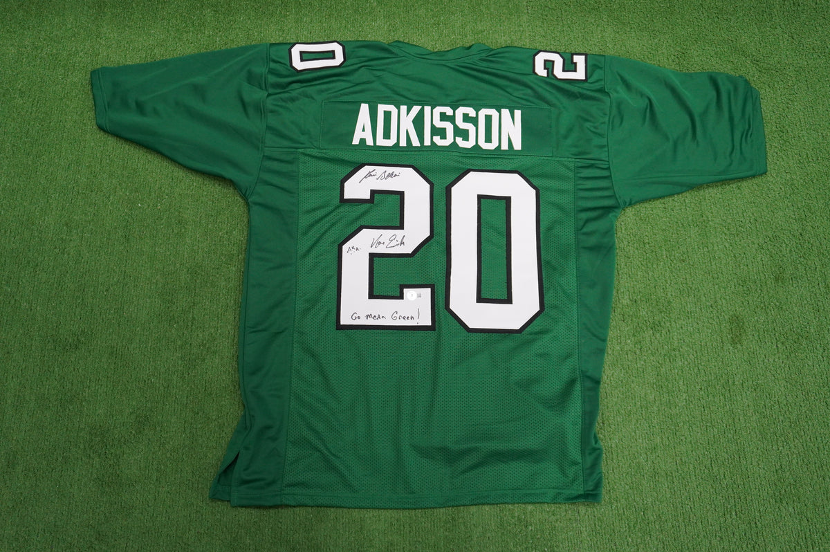 KEVIN VON ERICH ADKISSON NORTH TEXAS MEAN GREEN SIGNED JERSEY Size 3XL BAS